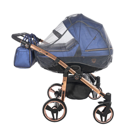 Junama Fluo Duo Blue side-by-side double stroller