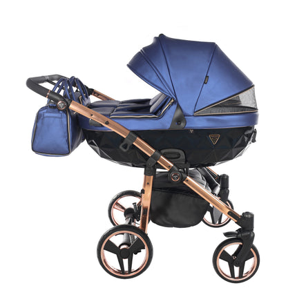 Junama Fluo Duo Blue side-by-side double stroller