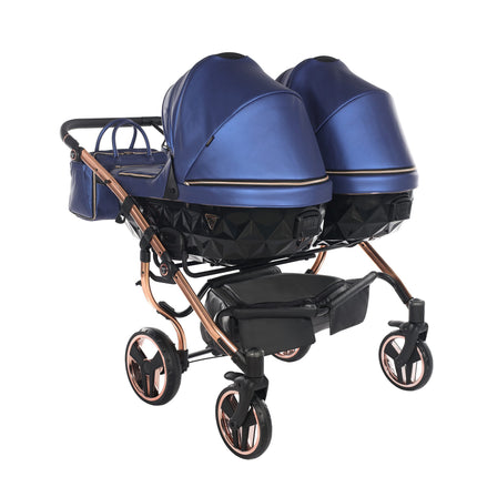 Junama Fluo Duo Blue side-by-side double stroller