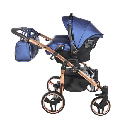 Junama Fluo Duo Blue side-by-side double stroller