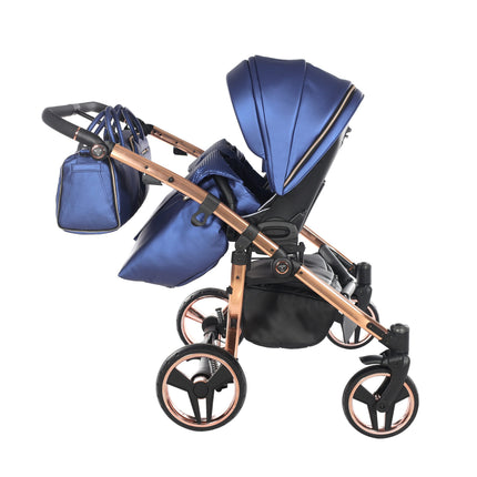 Junama Fluo Duo Blue side-by-side double stroller