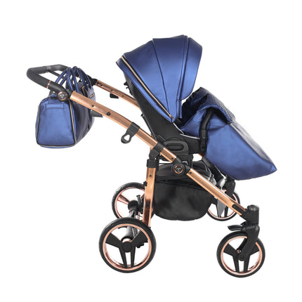 Junama Fluo Duo Blue side-by-side double stroller