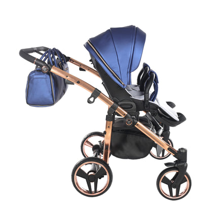 Junama Fluo Duo Blue side-by-side double stroller