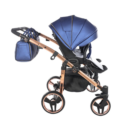 Junama Fluo Duo Blue side-by-side double stroller
