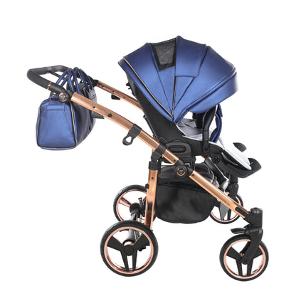 Junama Fluo Duo Blue side-by-side double stroller
