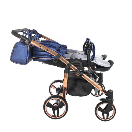 Junama Fluo Duo Blue side-by-side double stroller