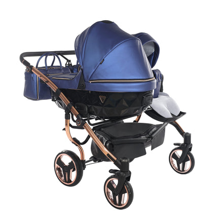 Junama Fluo Duo Blue side-by-side double stroller