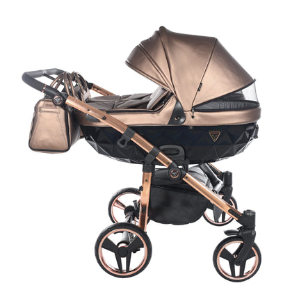 Junama Fluo Duo Brown side-by-side double stroller