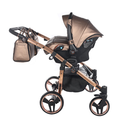 Junama Fluo Duo Brown side-by-side double stroller