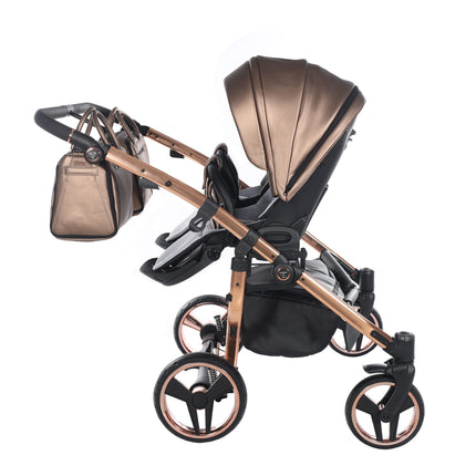 Junama Fluo Duo Brown side-by-side double stroller
