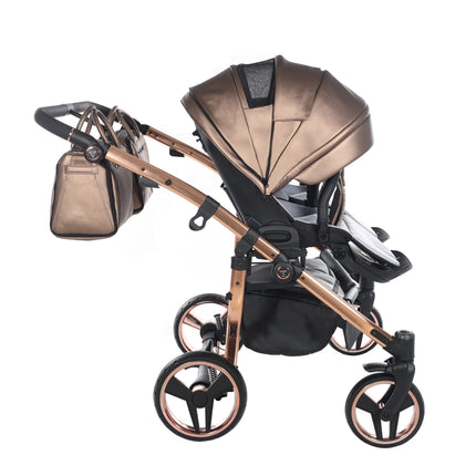 Junama Fluo Duo Brown side-by-side double stroller