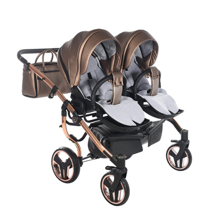 Junama Fluo Duo Brown side-by-side double stroller