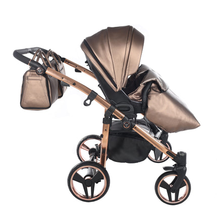 Junama Fluo Duo Brown side-by-side double stroller
