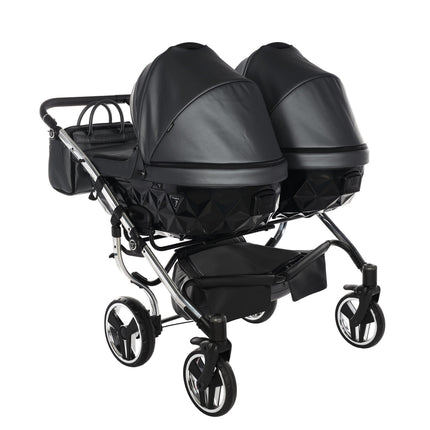 Junama Fluo Duo Gray side-by-side double stroller