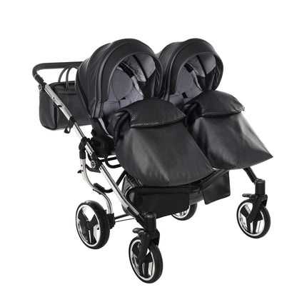 Junama Fluo Duo Gray side-by-side double stroller
