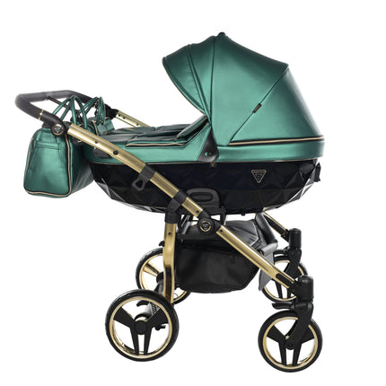 Junama Fluo Duo Green side-by-side double stroller