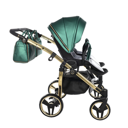 Junama Fluo Duo Green side-by-side double stroller