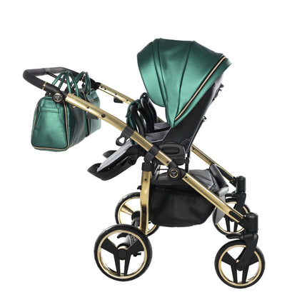 Junama Fluo Duo Green side-by-side double stroller