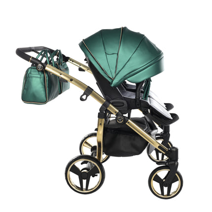 Junama Fluo Duo Green side-by-side double stroller