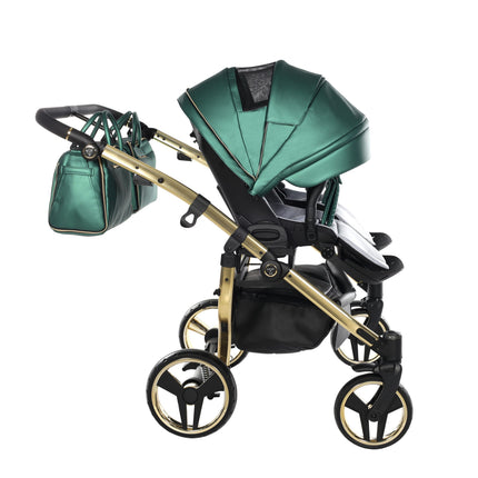 Junama Fluo Duo Green side-by-side double stroller
