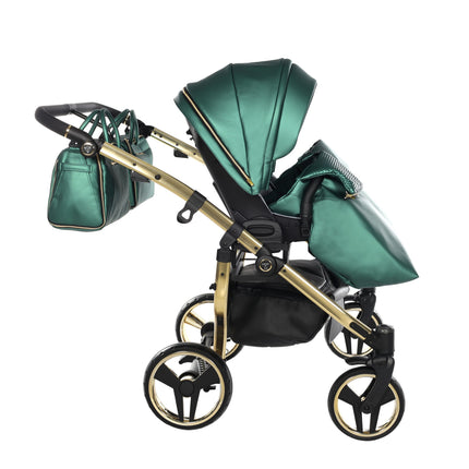 Junama Fluo Duo Green side-by-side double stroller