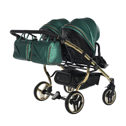 Junama Fluo Duo Green side-by-side double stroller