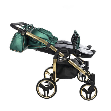 Junama Fluo Duo Green side-by-side double stroller