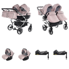 Pink / 4 IN 1 (Includes 2 Car Seats + 2 ISOFIX Bases)