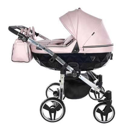 Junama Fluo Duo Pink side-by-side double stroller