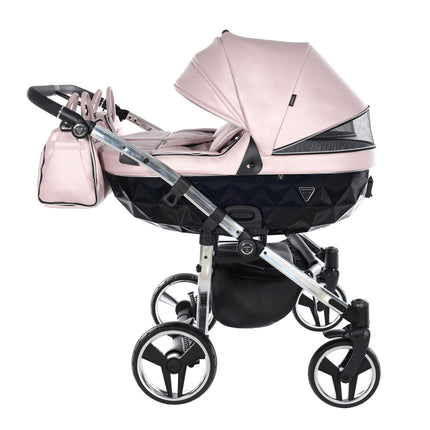 Junama Fluo Duo Pink side-by-side double stroller