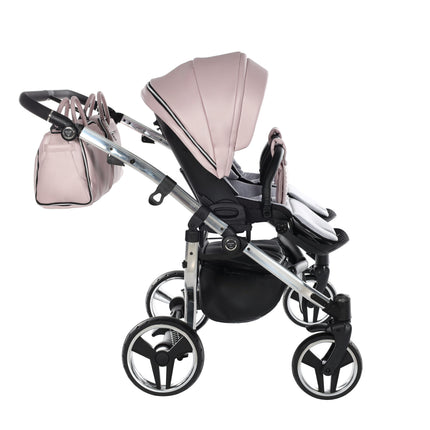 Junama Fluo Duo Pink side-by-side double stroller