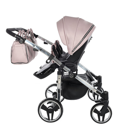 Junama Fluo Duo Pink side-by-side double stroller
