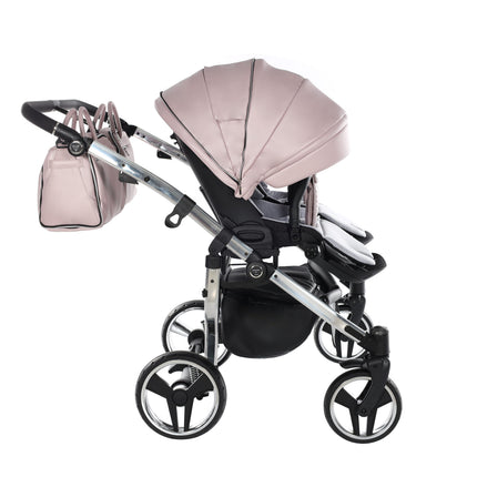 Junama Fluo Duo Pink side-by-side double stroller