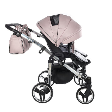 Junama Fluo Duo Pink side-by-side double stroller