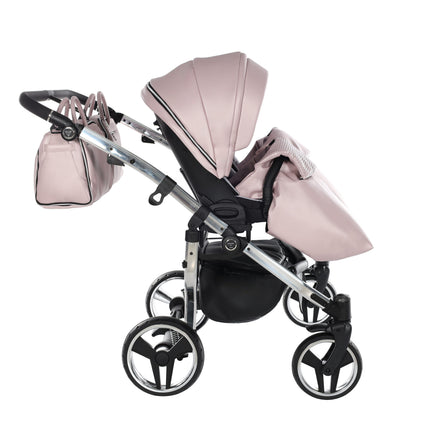 Junama Fluo Duo Pink side-by-side double stroller