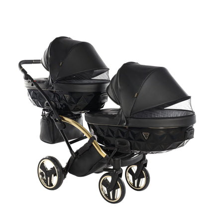 Junama Fluo Duo Slim Black tandem double stroller
