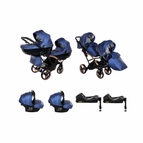 Blue / 4 IN 1 (Includes 2 Car Seats + 2 ISOFIX Bases)