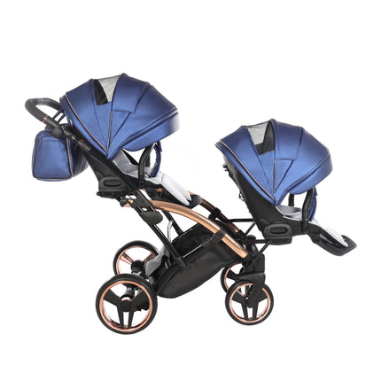 Junama Fluo Duo Slim Blue tandem double stroller