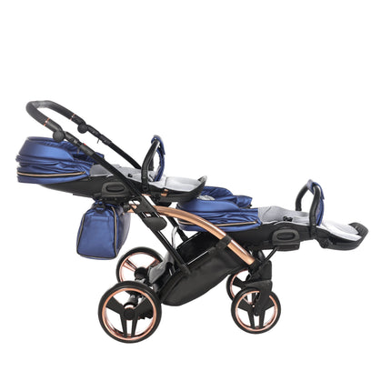 Junama Fluo Duo Slim Blue tandem double stroller