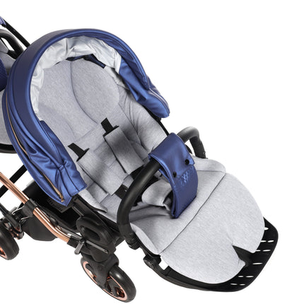 Junama Fluo Duo Slim Blue tandem double stroller