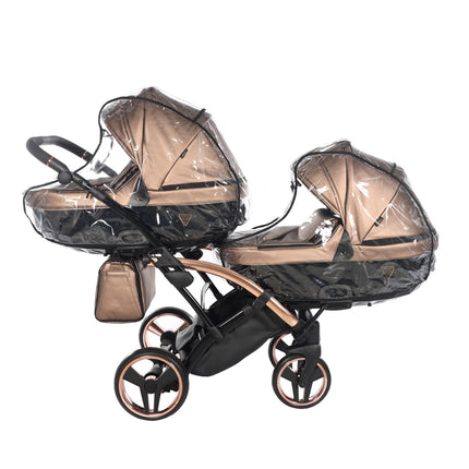 Junama Fluo Duo Slim Brown tandem double stroller