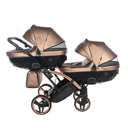 Junama Fluo Duo Slim Brown tandem double stroller