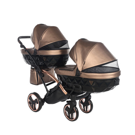 Junama Fluo Duo Slim Brown tandem double stroller