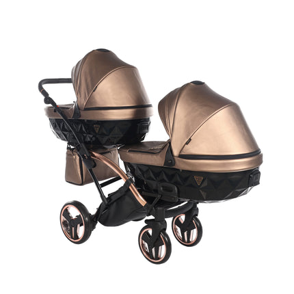 Junama Fluo Duo Slim Brown tandem double stroller