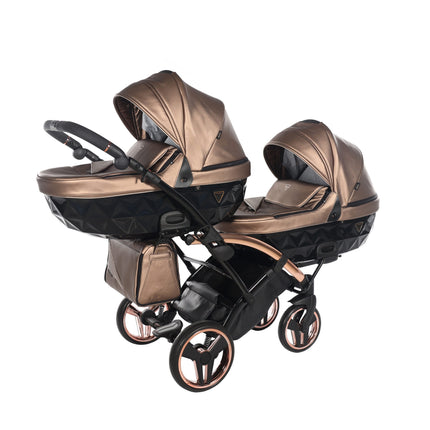 Junama Fluo Duo Slim Brown tandem double stroller