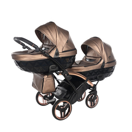 Junama Fluo Duo Slim Brown tandem double stroller