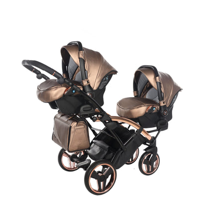 Junama Fluo Duo Slim Brown tandem double stroller