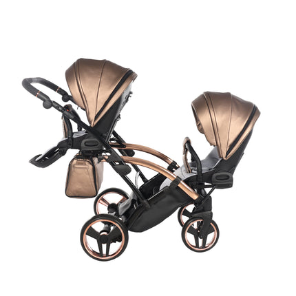 Junama Fluo Duo Slim Brown tandem double stroller