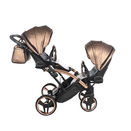 Junama Fluo Duo Slim Brown tandem double stroller