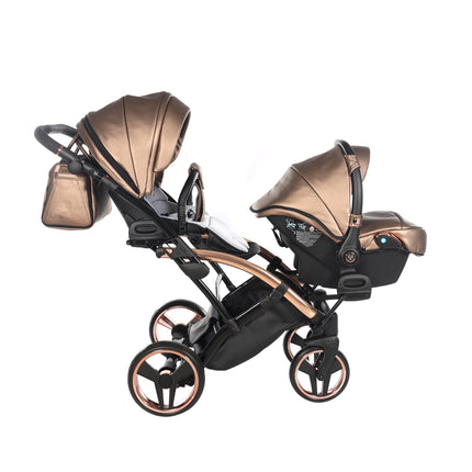 Junama Fluo Duo Slim Brown tandem double stroller